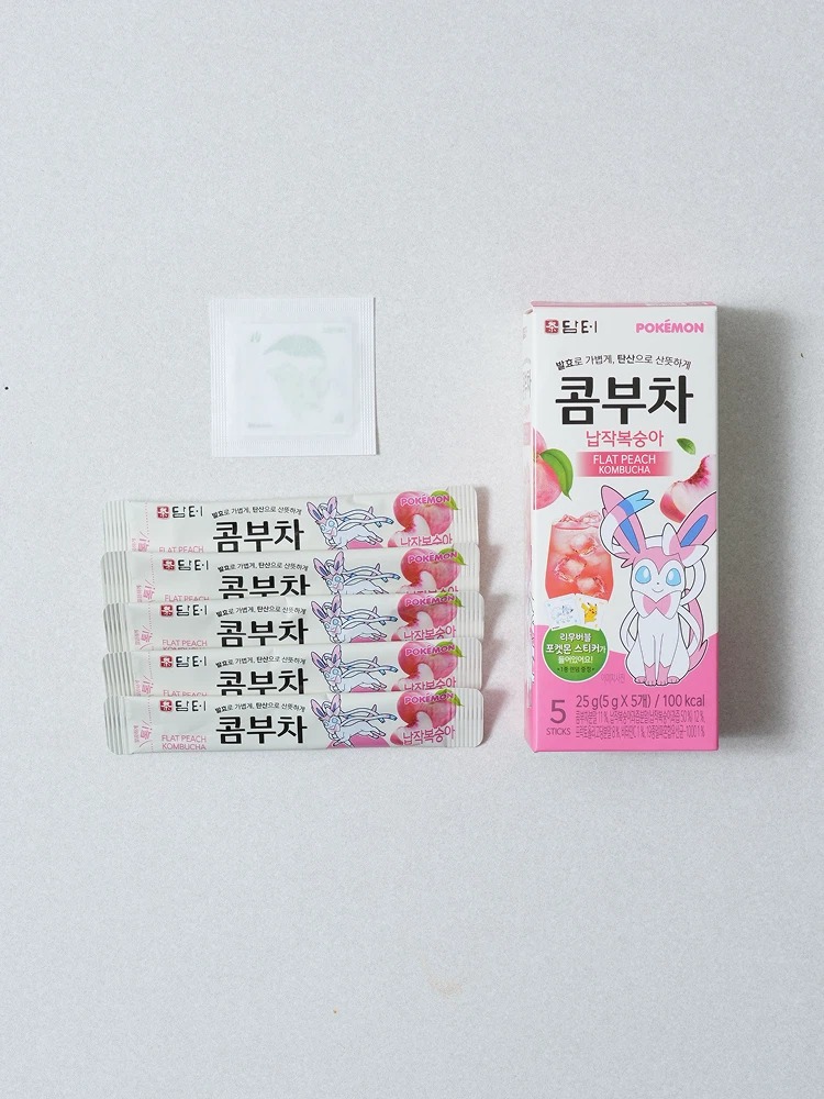 Damteo 神奇宝贝 康普茶 Napjak桃子 5g X 5瓶装