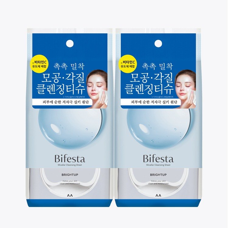 Bifesta 洁肤湿巾 美白 双重企划 (洁面湿巾46片+46片) 企划装