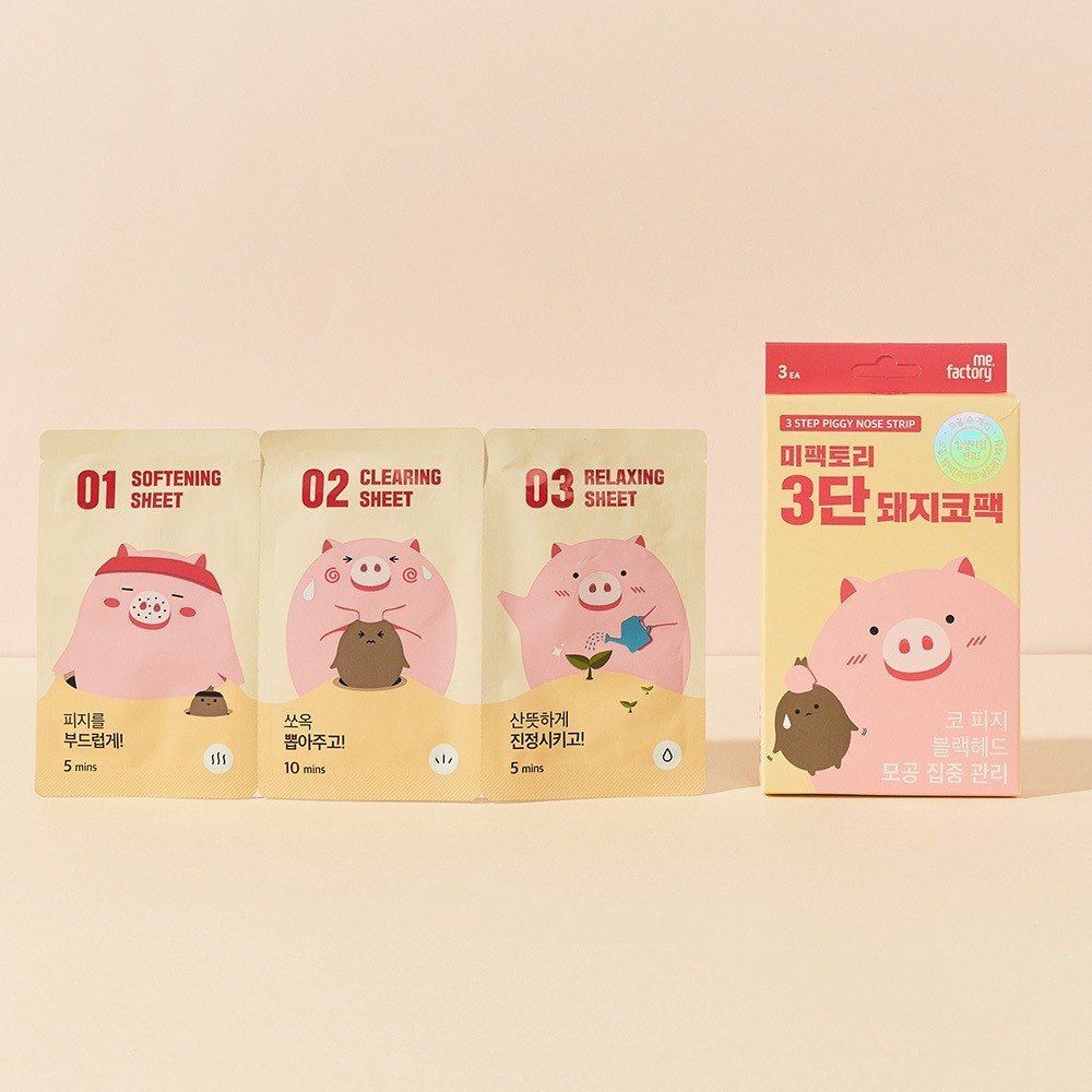 M Factory 3段 Dwaeji鼻贴 面膜3片装