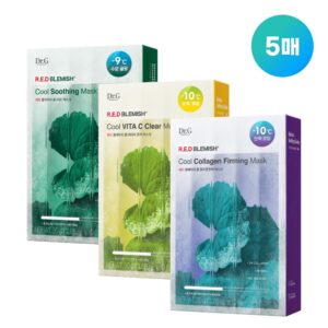 [清凉 面膜/5片装] Dr.G 红色Beulremiswi Kul 面膜 5片 3Jong (舒缓/痕迹修护/弹力)