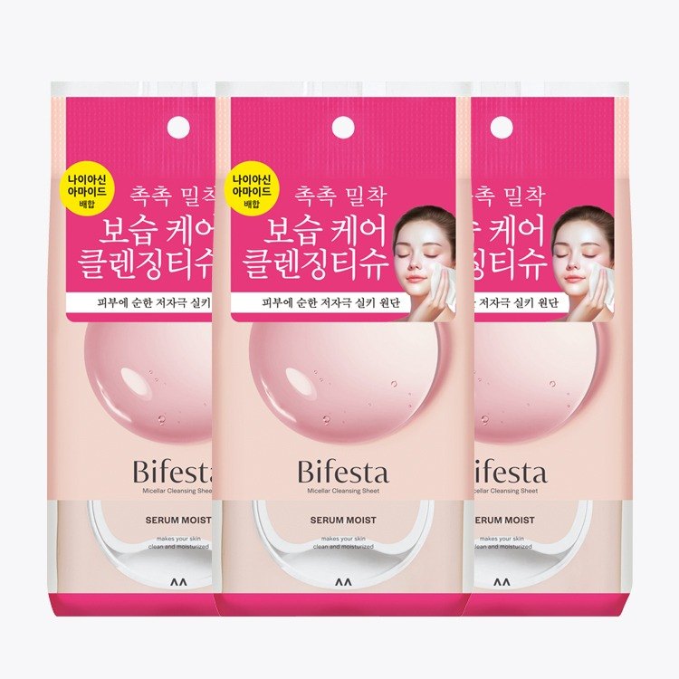 Bifesta 洁肤湿巾 精华保湿型 三重企划装 (洁面湿巾46片× )