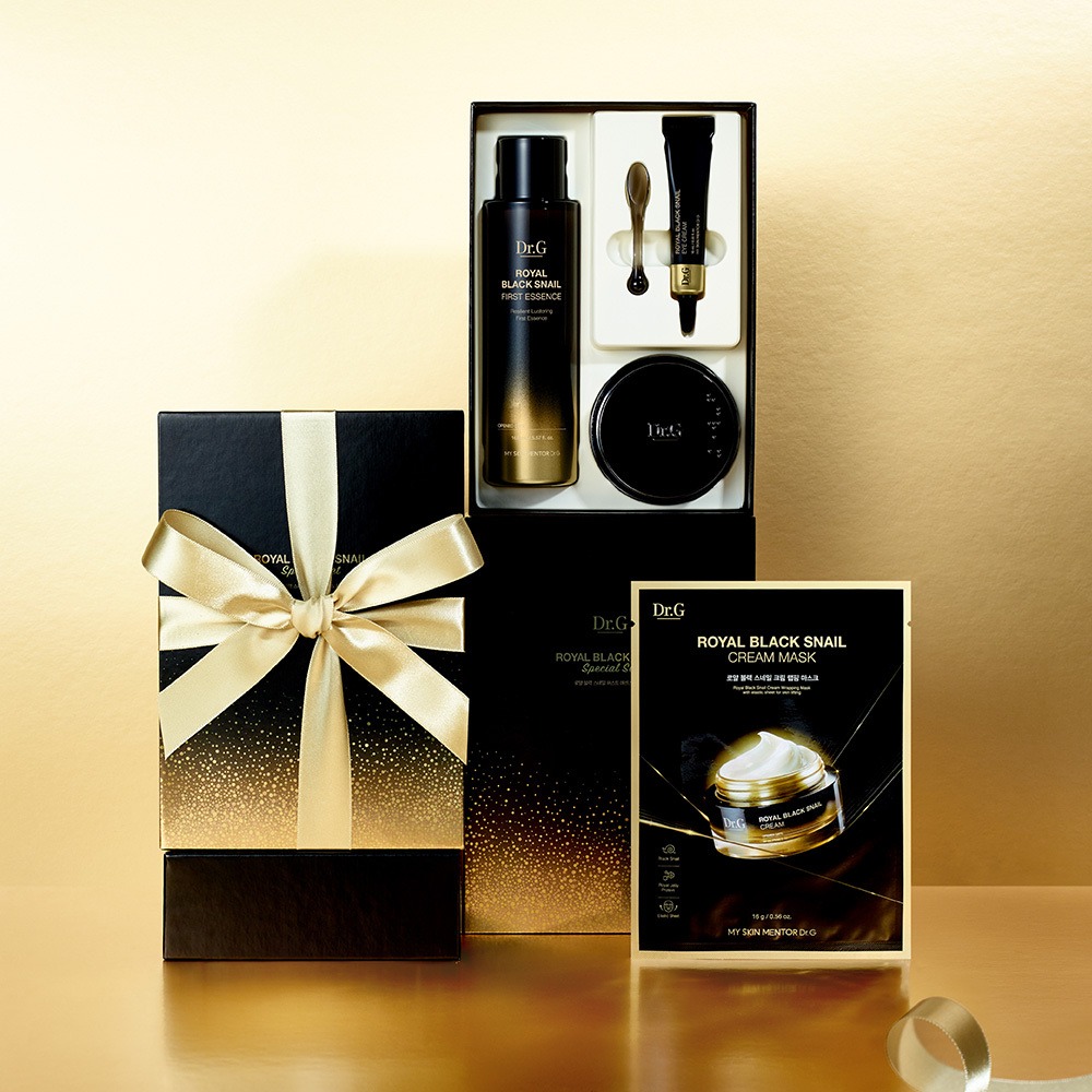 [礼盒套装/弹力]Dr.G 皇家黑蜗牛 特别套装 (精华液165ml+面霜50ml+Ai10ml面霜+面膜1ea)