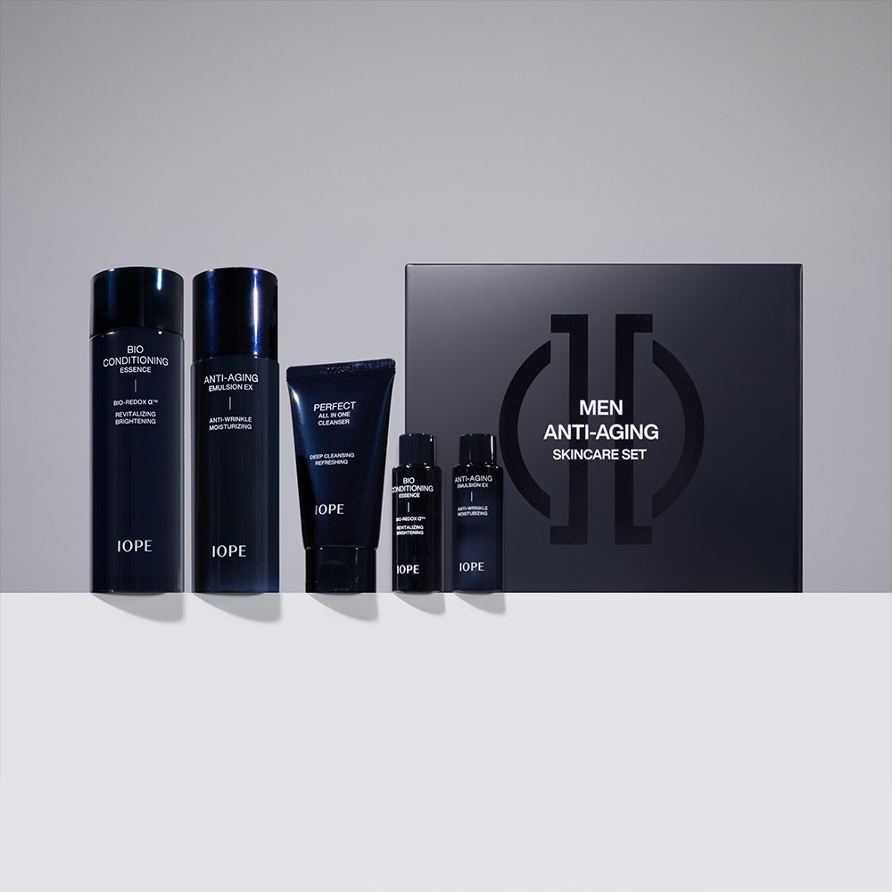 [男士Seonmul Chucheon]IOPE 男士 2Jong套装(精华145ml+乳液120ml+3件迷你装赠品