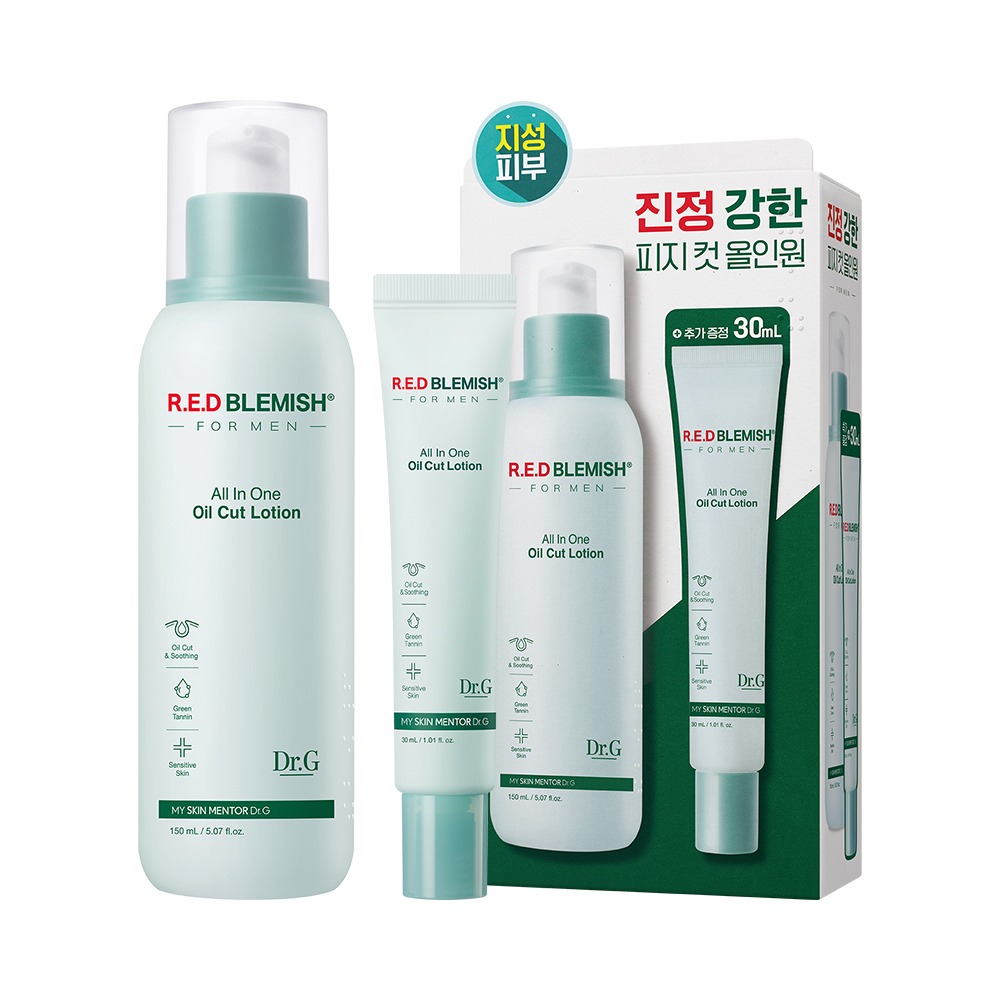 [企划装] Dr.G 红色痘痘修护 男士 多效合一 Oilkeot 乳液150ml 企划装（赠30ml）
