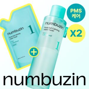 [清凉修护]numbuzin No.1 舒缓 清澈蕴含 清透爽肤水 300ml 补充装企划(+300ml)