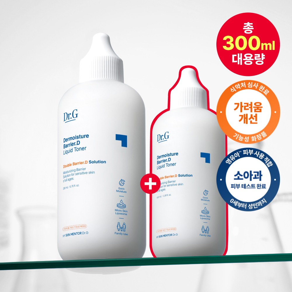 [深层保湿] Dr.G 深层保湿屏障D液体爽肤水 200ml 企划装（赠100ml）