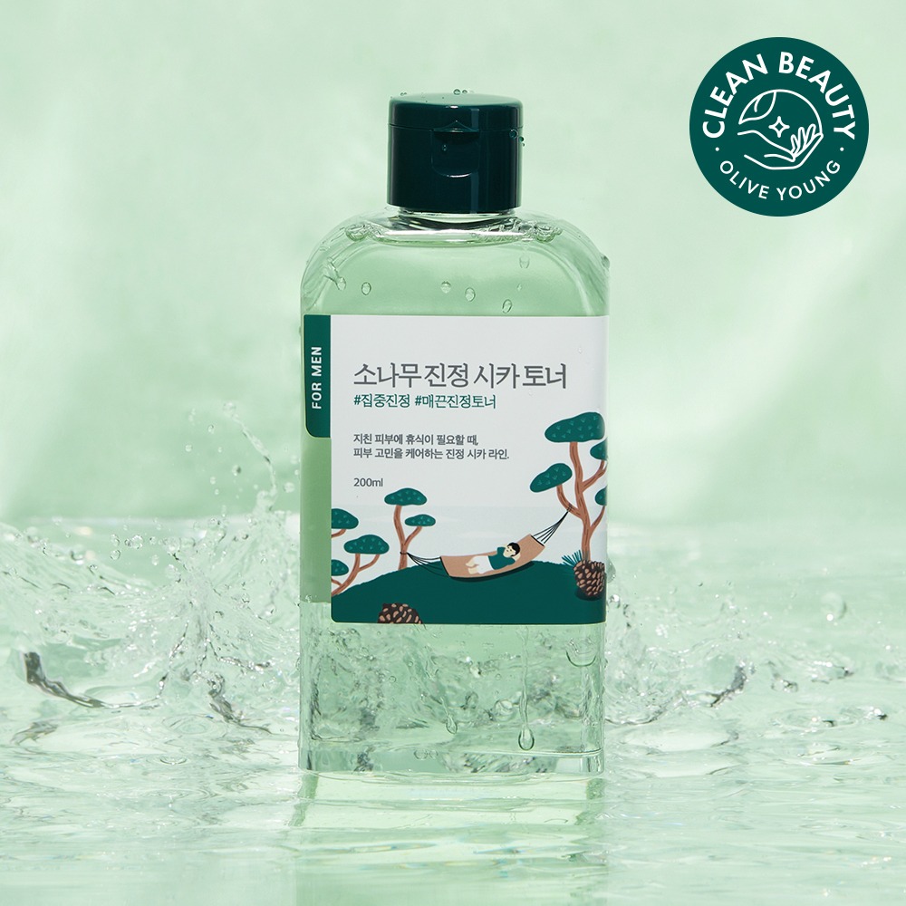 [敏感舒缓] ROUND LAB 男士 松木舒缓修护积雪草爽肤水 200ml