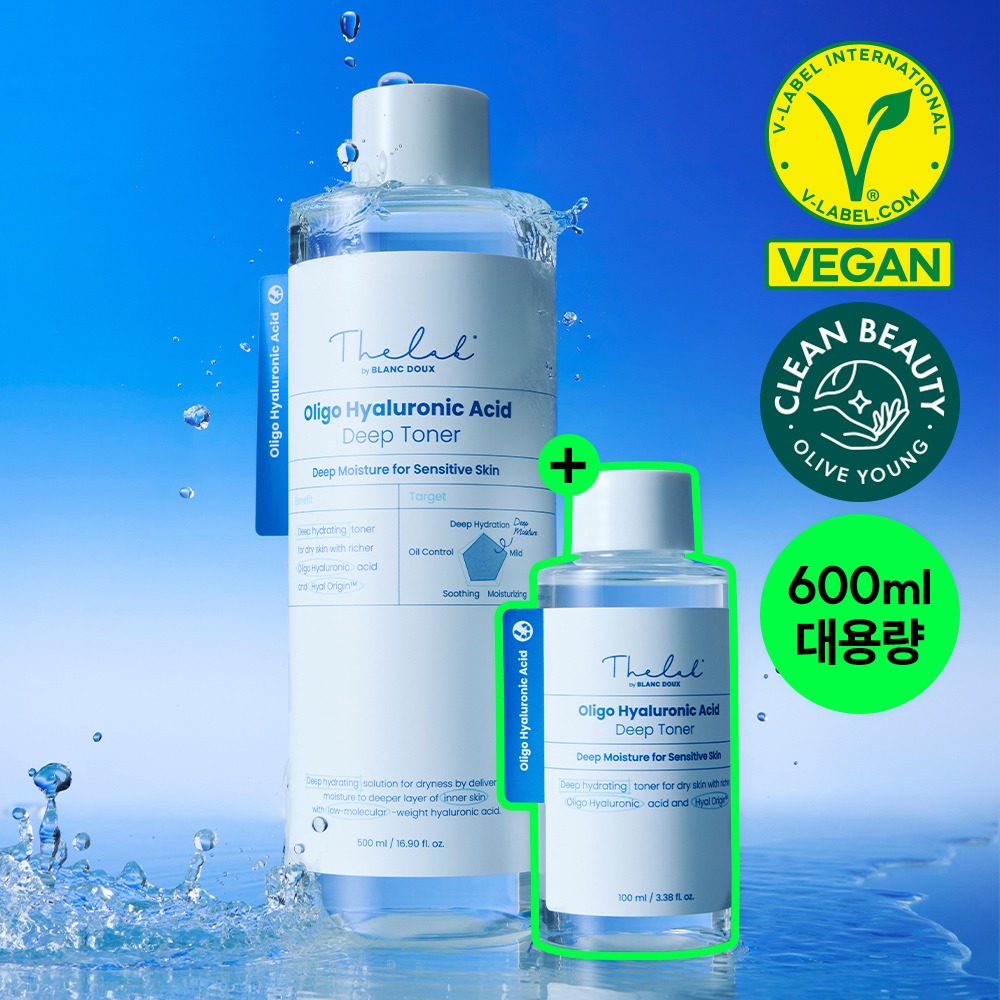 [大容量/深层保湿Pokbal] The Lab by Blanc Doux 低分子玻尿酸 深层爽肤水 500ml 大容量企划装（赠100ml）