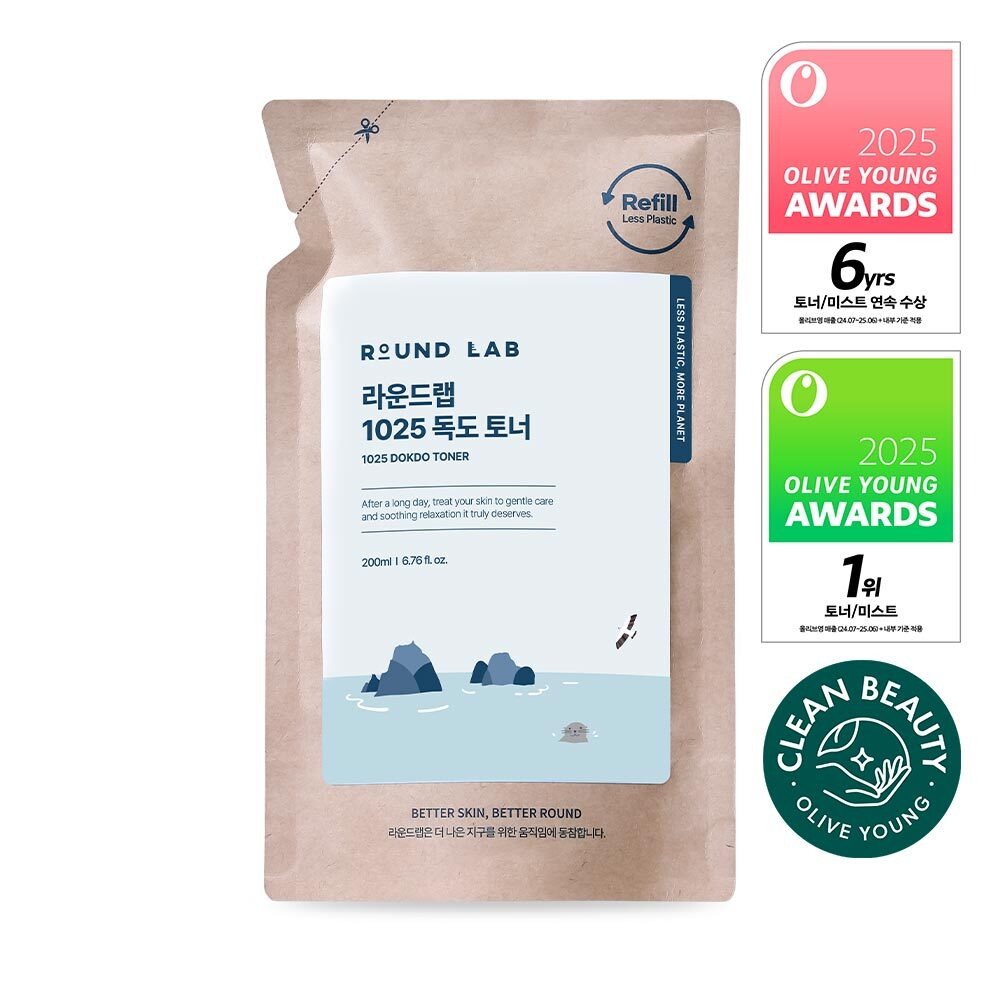 [1Deung爽肤水/补充装] ROUND LAB 1025 独岛爽肤水 面膜200ml 补充包