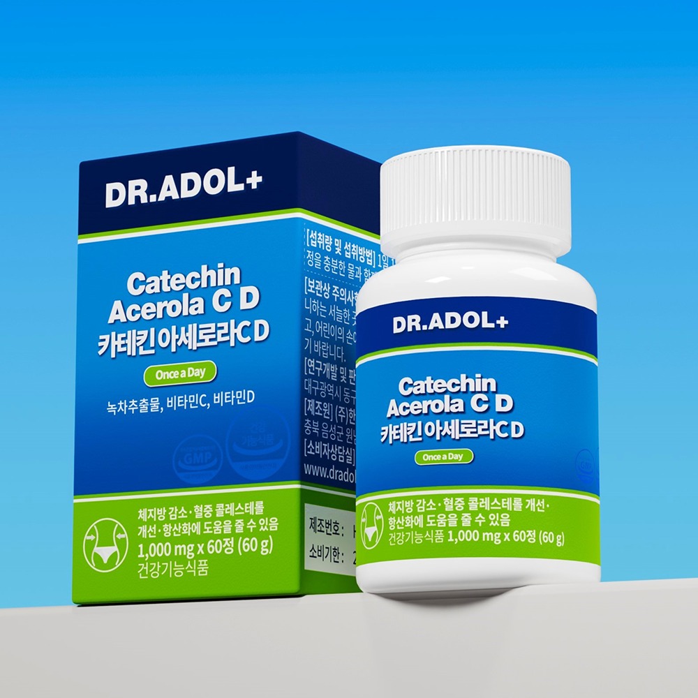 [Pumjeoldaeran] Dr.Adol 儿茶素 巴巴多斯樱桃 Babeidoseu CheriC D 60片/Hicabiotics Widieoteu 21包