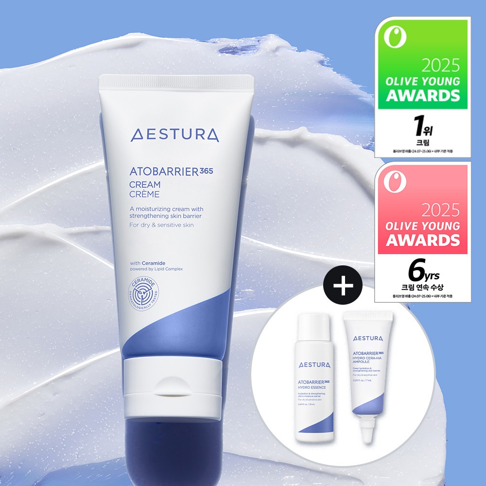 [2025Eowojeu1Wi] AESTURA Atobarrier365 面霜 80ml 企划装（赠水凝精华25ml+安瓶7ml）