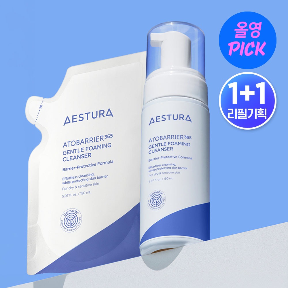 AESTURA Atobarrier365 泡沫洁面乳 150ml+150ml 补充装企划装