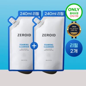Zeroid 泡沫洁面乳 240ml 补充装 2片装 企划装 (Chong 480ml)