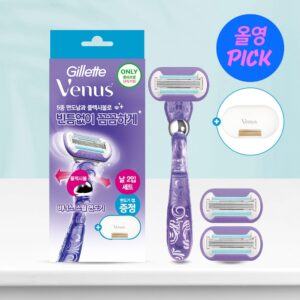 Venus Swirl 女性 剃须刀+刀片 套装 (手柄1+刀片2+剃须刀 盖)