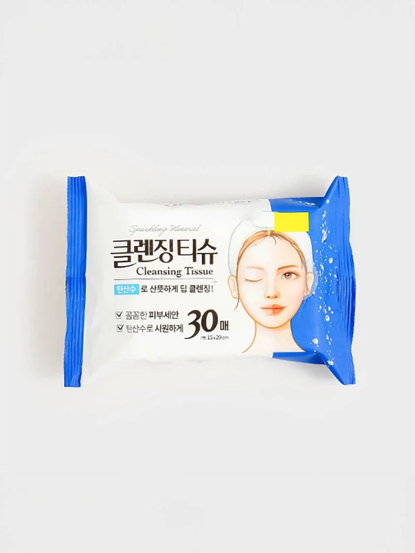 碳酸水 洁肤湿巾 洁面湿巾30片