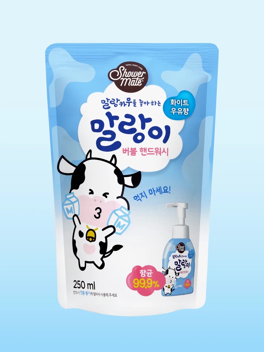 Shower Mate 柔软护手洗手液补充装 250ml (白牛奶香)