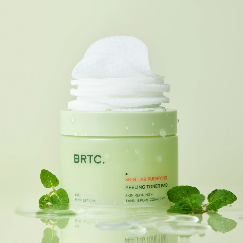 BRTC Skin Lab 净化去角质爽肤水湿巾 40片
