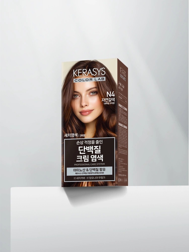 Kerasys 蛋白质染发霜(自然棕色)