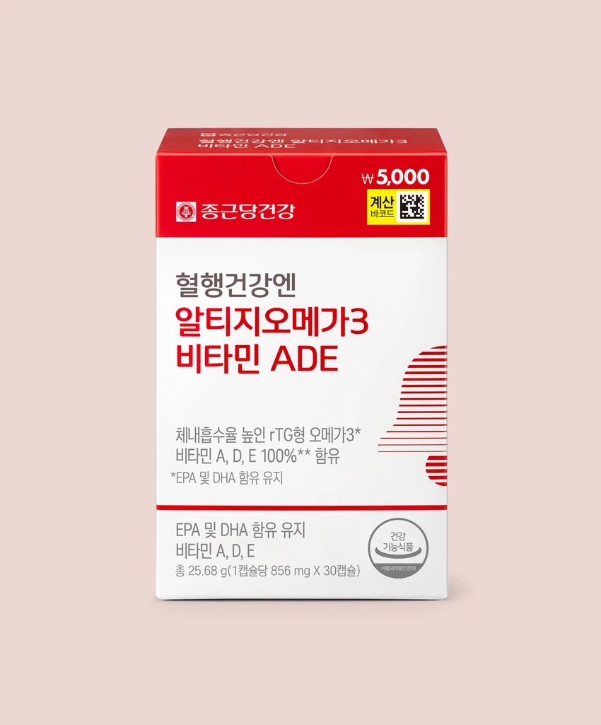 钟根堂健康 Hyeolhaenggeongangen rTG欧米伽3 维生素ADE 30粒 30日量