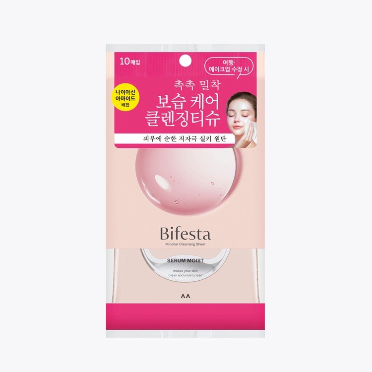 Bifesta 洁肤湿巾 精华保湿型 洁面湿巾10片装 (便携式)