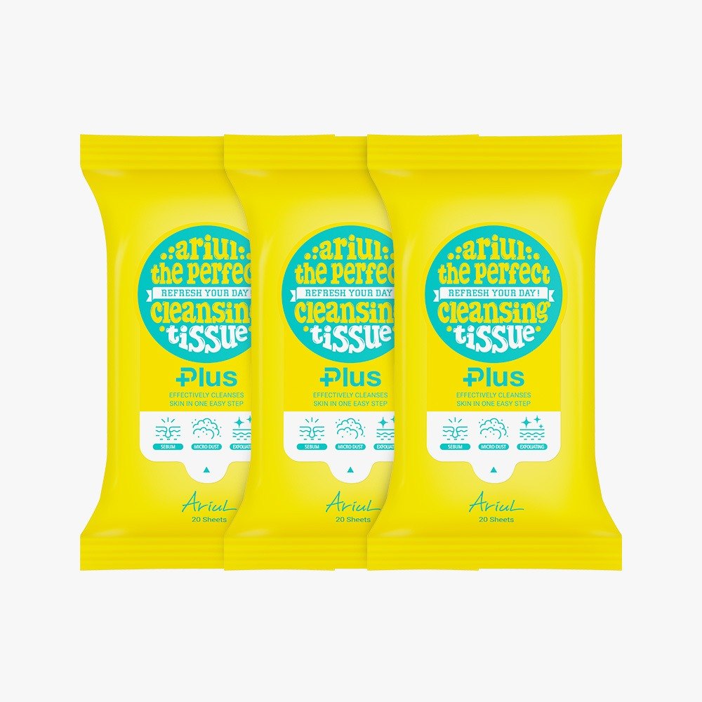 Ariul Deo Peopekteu 洁面湿巾 Plus 三瓶装企划 (20片x3片装) 企划装