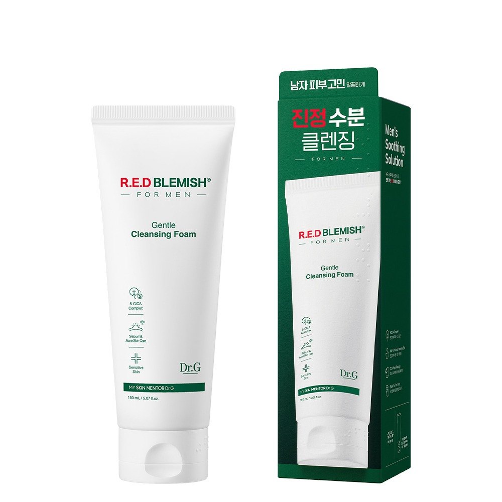 [舒缓/Mingamseong] Dr.G 红色痘痘修护 男士 温和洁面泡沫 150ml