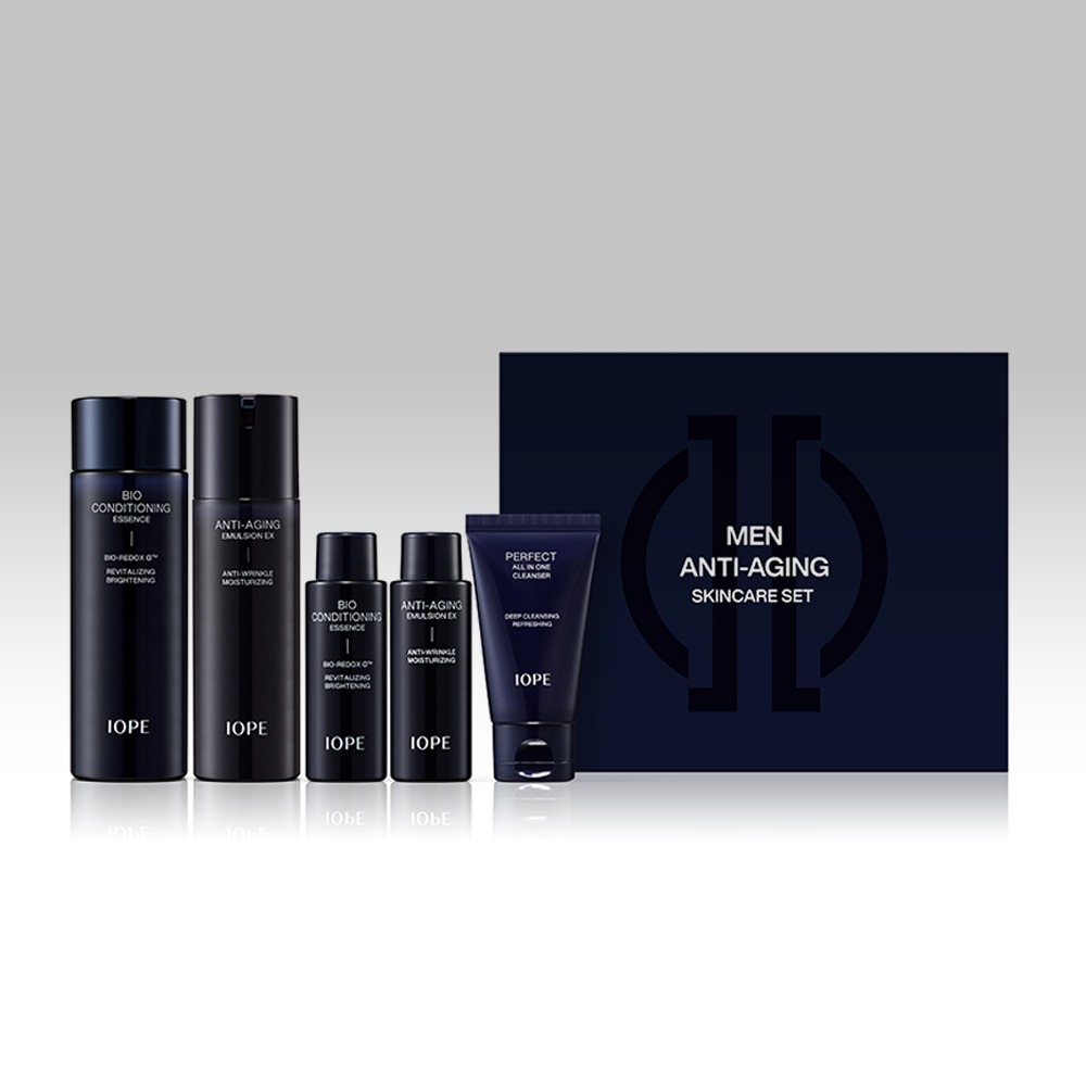 [男士Seonmul Chucheon]IOPE 男士 2Jong套装(精华145ml+乳液120ml+3件迷你装赠品