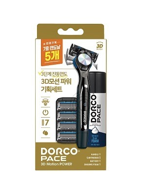 Dorco PACE 3D 动感动力剃须刀 企划装 (Haendeul+5包Nal+剃须泡沫 74ml)