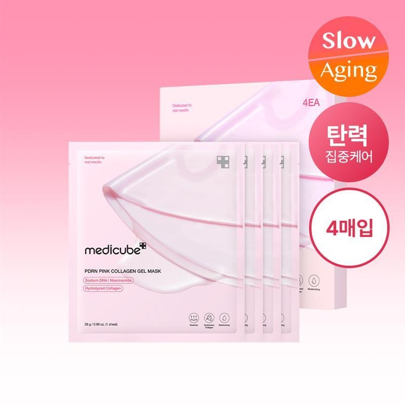 [弹力光彩]MediCube PDRN 粉红胶原蛋白凝胶面膜 4片