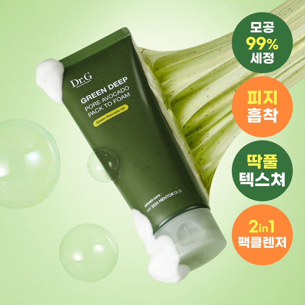 [Ttakpulpaek] Dr.G 绿深毛孔牛油果泡沫面膜 150ml