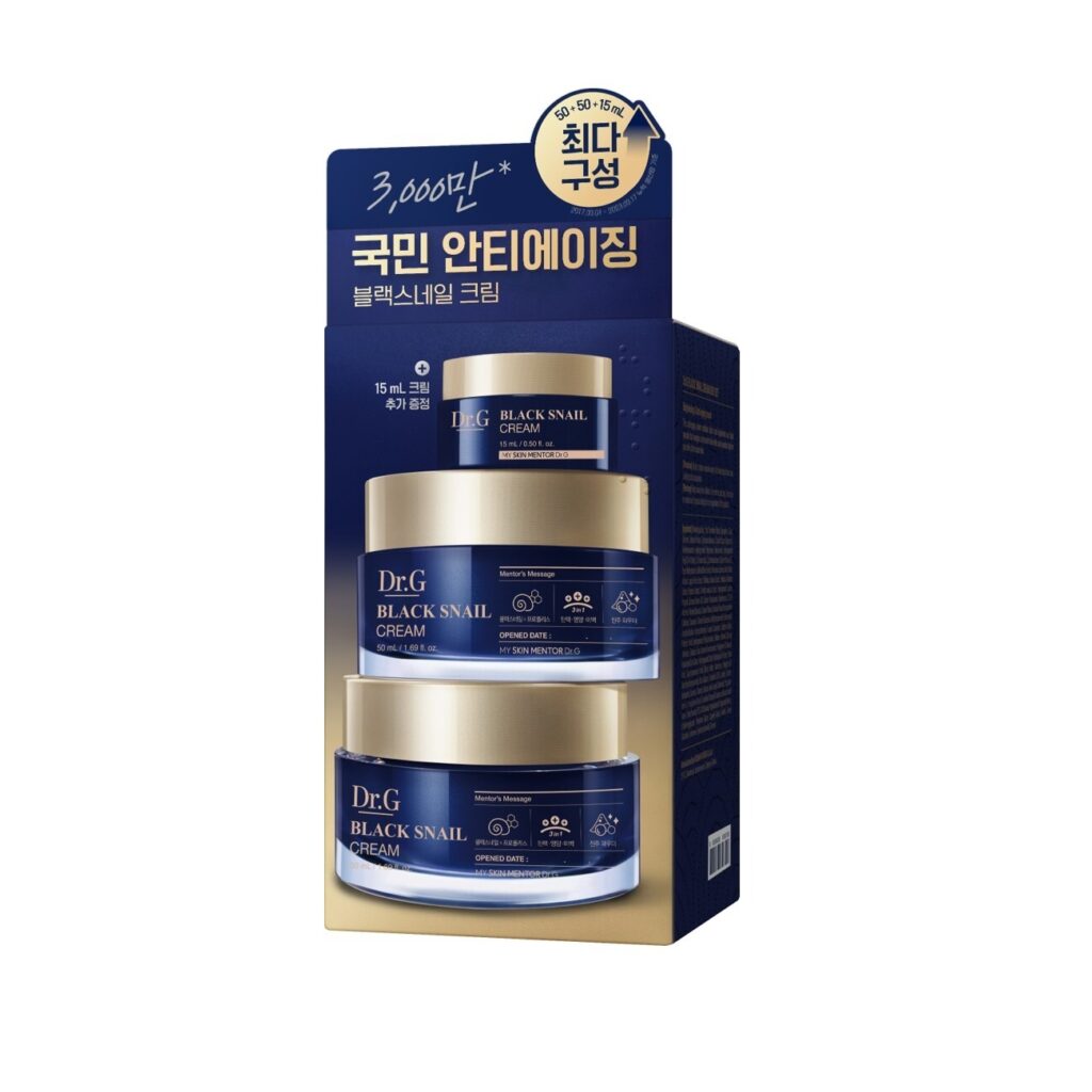 [1+1企划/光彩紧致] Dr.G 黑蜗牛面霜 50ml 买一送一企划 +(15ml Chuga) 企划装