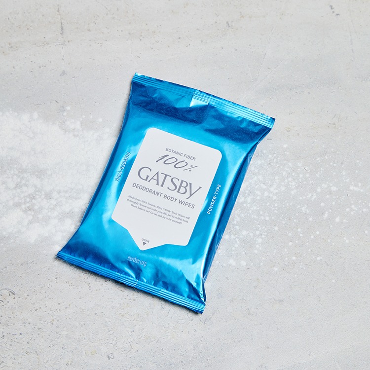 [Pposong清凉] Gatsby 爽身粉除臭 沐浴湿巾 清凉柑橘 10片