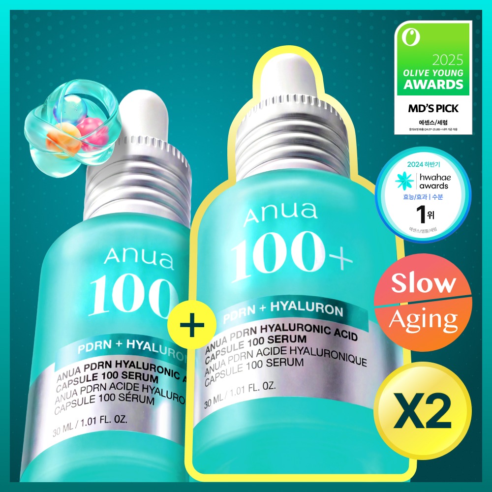 [Suji PICK] Anua PDRN 玻尿酸 胶囊 100 精华 30ml 双重企划 (+PDRN 面膜 1片) 企划装