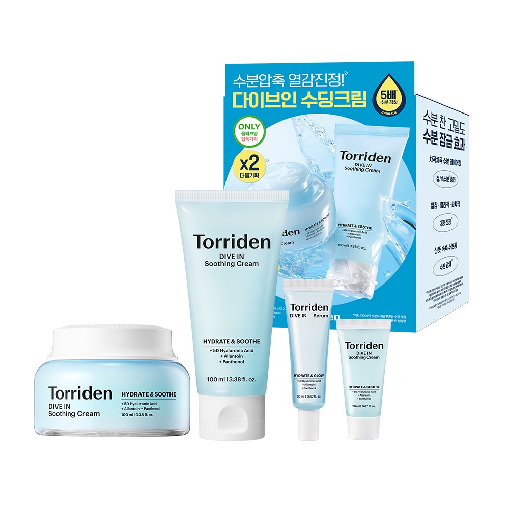 Torriden Dive-in 低分子玻尿酸 舒缓面霜 100ml 双重企划装 (面霜20ml+精华 20ml)