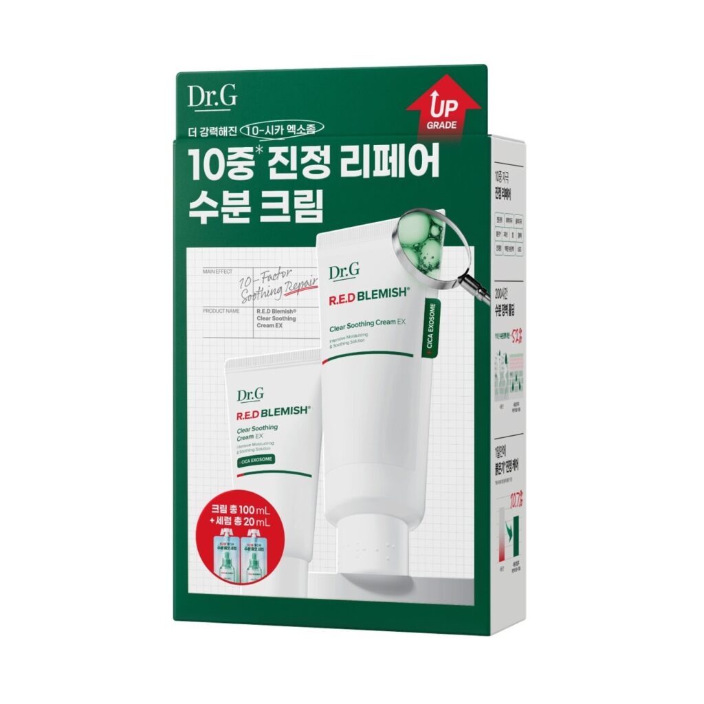 [Tyubeutaip] Dr.G 红色痘痘修护清爽 舒缓面霜 EX 70ml Tyubeu 企划装（赠30ml补充装+10ml精华液2瓶）