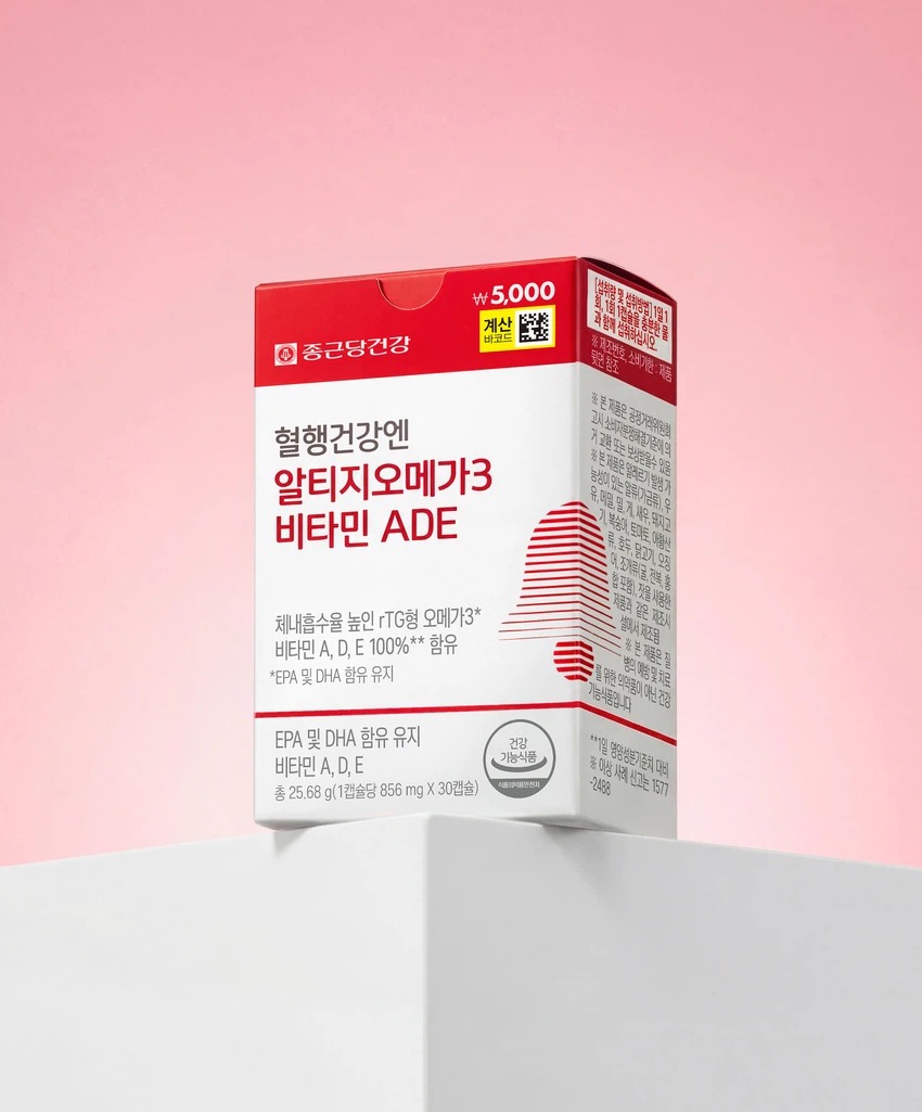 钟根堂健康 Hyeolhaenggeongangen rTG欧米伽3 维生素ADE 30粒 30日量