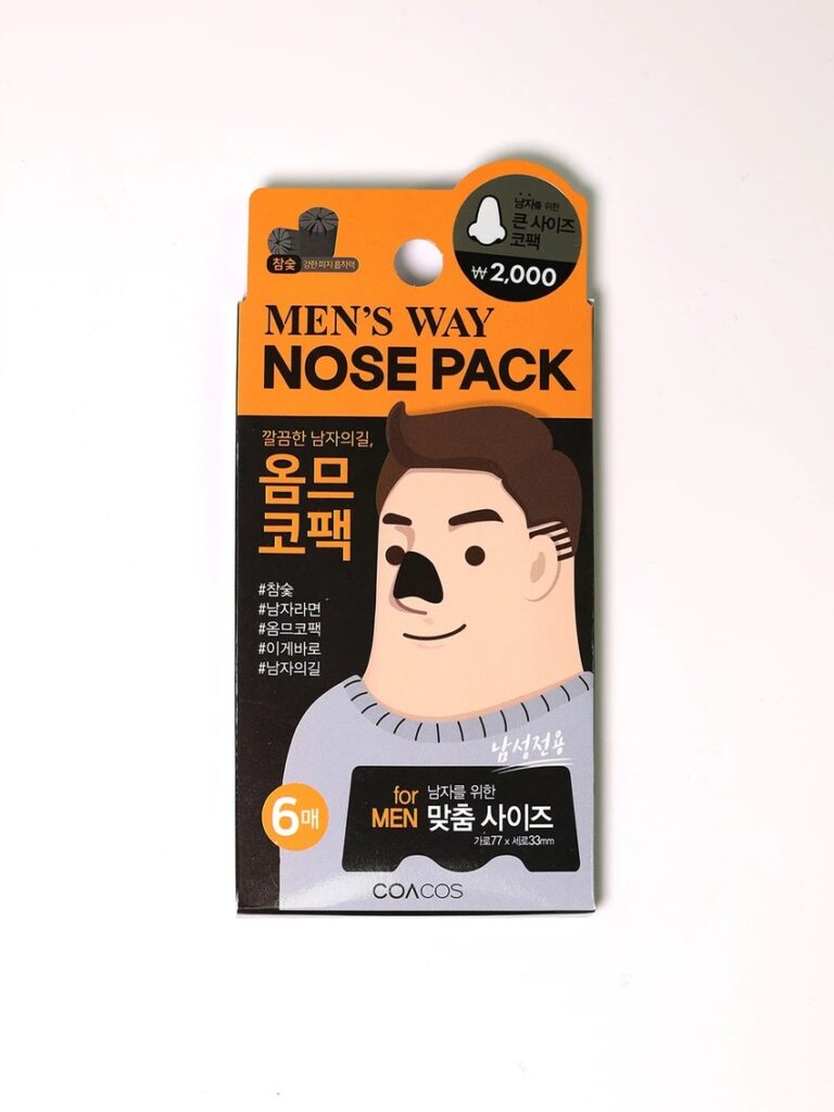 参炭 男士 鼻贴 面膜6片装