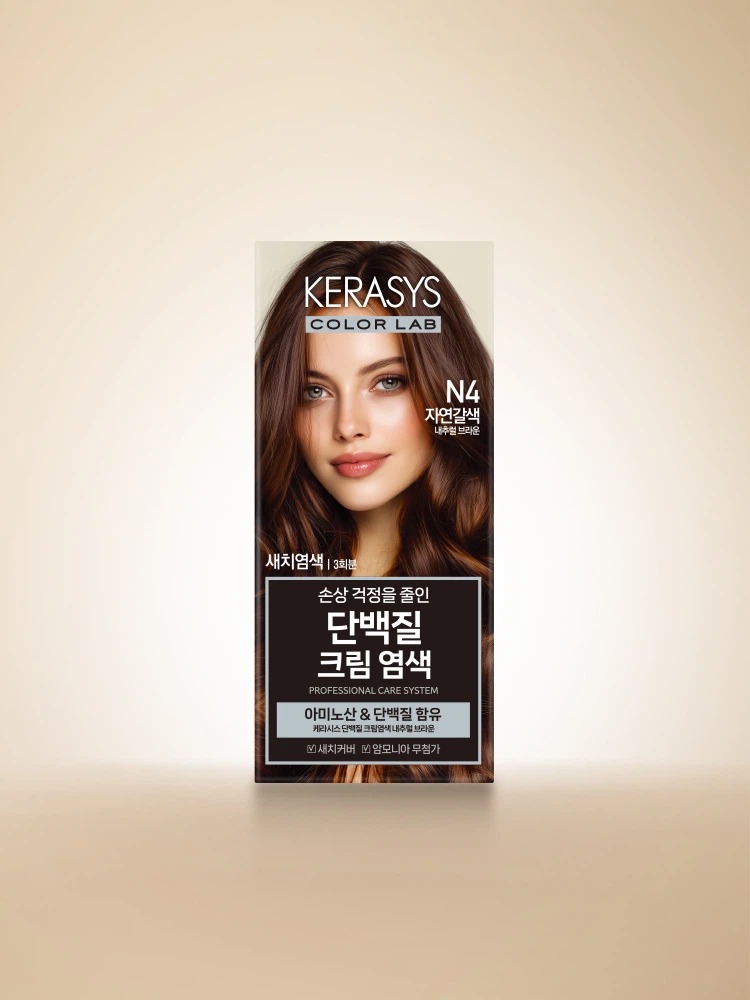 Kerasys 蛋白质染发霜(自然棕色)