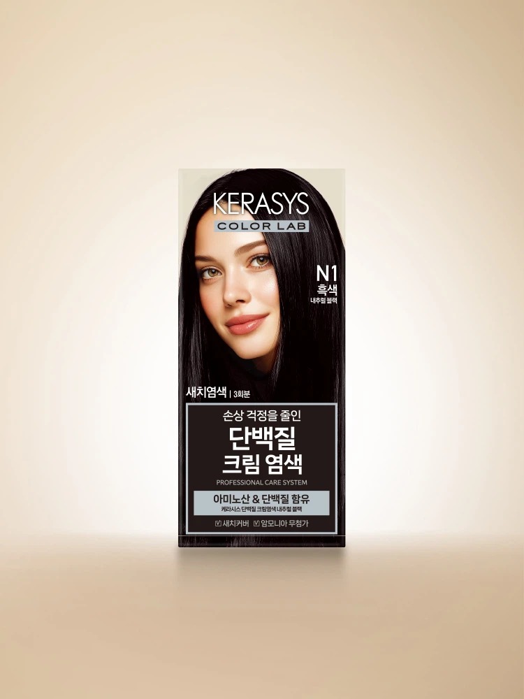 Kerasys 蛋白质染发霜(自然黑)