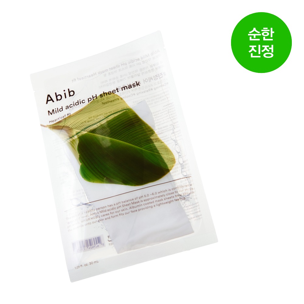 [10片/5Jong] Abib 弱酸性 pH 面膜贴 10片 (鱼腥草/复活草/水润/谷胱甘肽/蜂蜜)