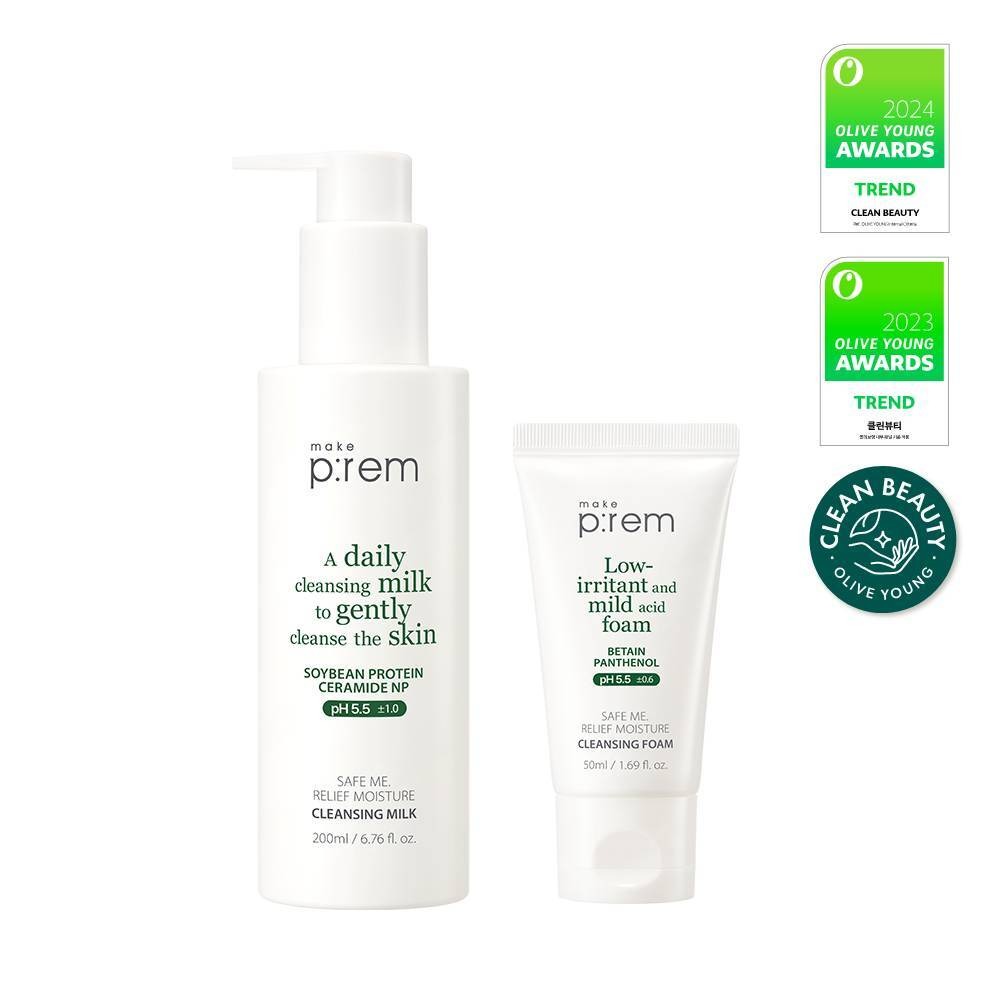 Makeprem Safe Me Relief 保湿洁面乳 企划装（200ml+洁面泡沫50ml）