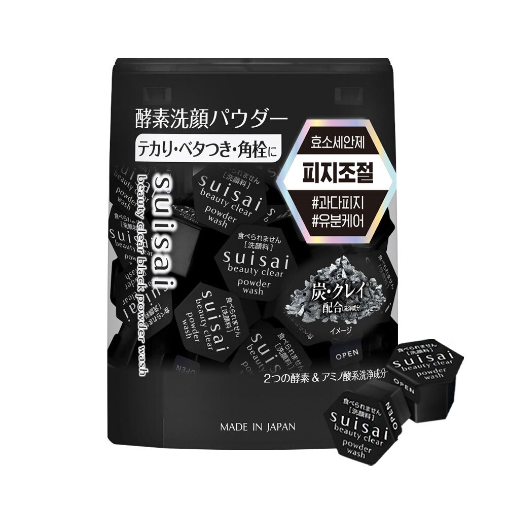 [美白净透酵素洁面粉] Suisai Byuti 清爽 Paudeo Wosi 6Jong (原味/黑色/金色/Green Giant/粉色/碳酸控油)