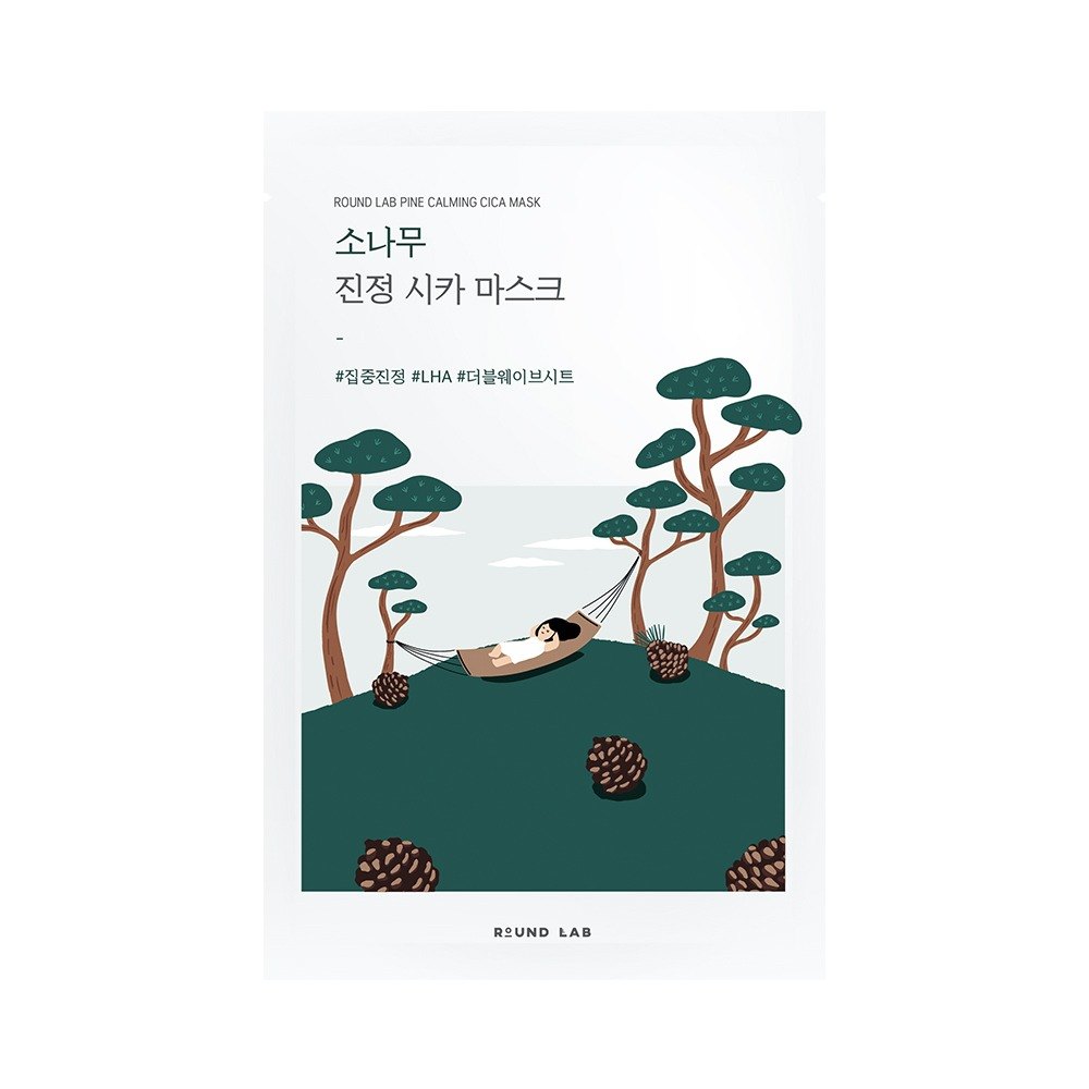 [Gingeup舒缓] ROUND LAB 松木舒缓修护积雪草面膜 10片