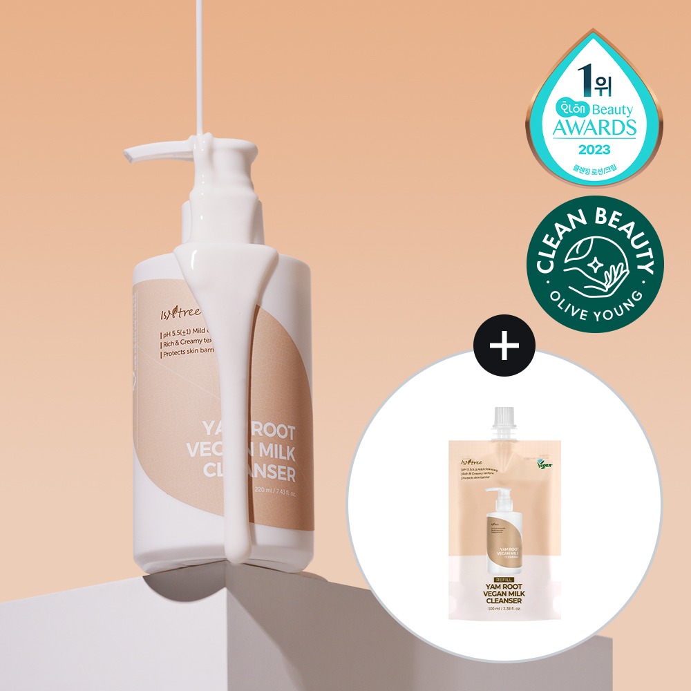 [NCT JaeminPICK] Isntree 山药纯素牛奶洁面乳 220ml 补充装企划 (+补充装100ml) 企划装