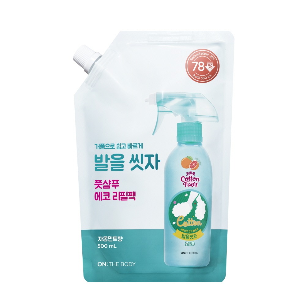 On The Body Baleulssitja Koteun 足部洗发水 补充装 500ml 4Jong Taek1 (柠檬/西柚/清凉/香皂香型)
