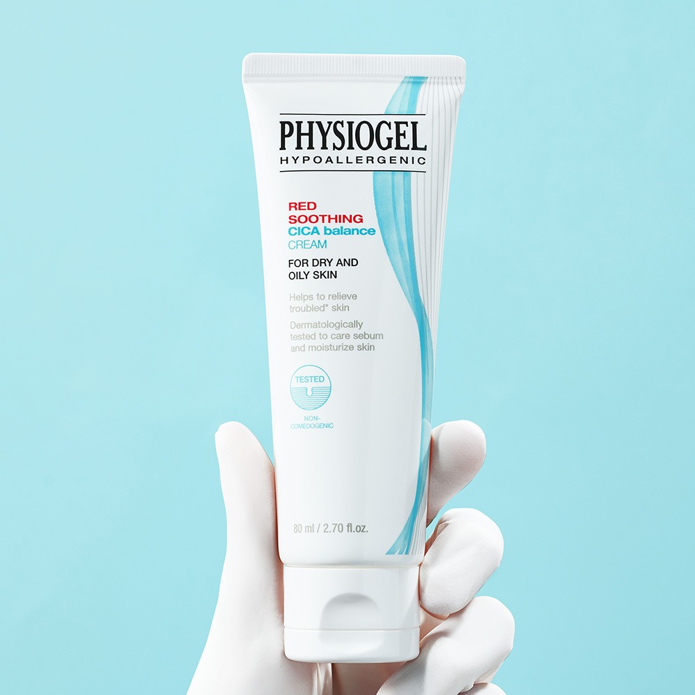 Physiogel 红色舒缓 修护积雪草平衡 面霜 80ml 大容量