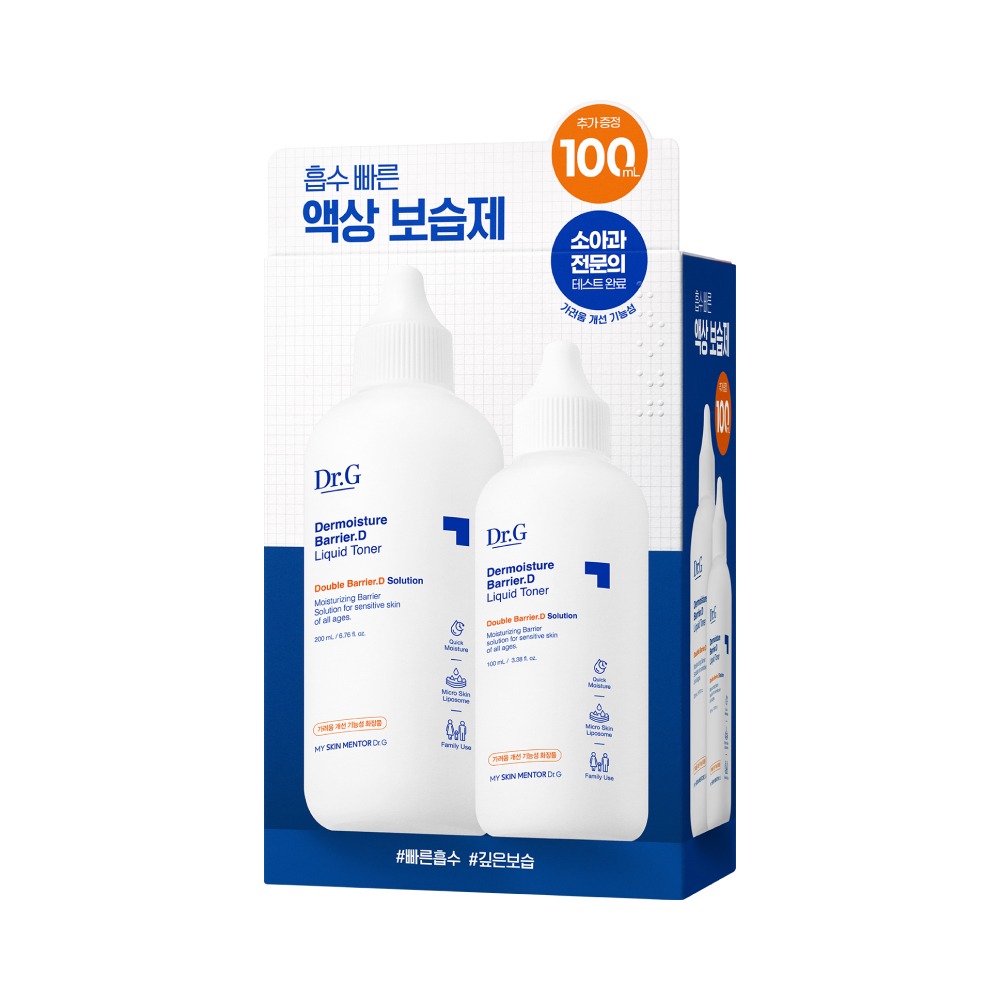 [深层保湿] Dr.G 深层保湿屏障D液体爽肤水 200ml 企划装（赠100ml）