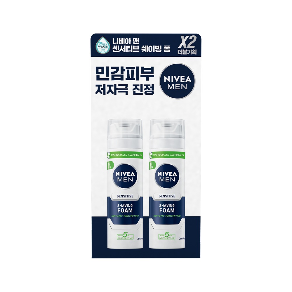 [Olyeong1Wi] 妮维雅 男士 Senseotibeu Sweibing 洁面泡沫 双重企划 (200ml+200ml) 企划装