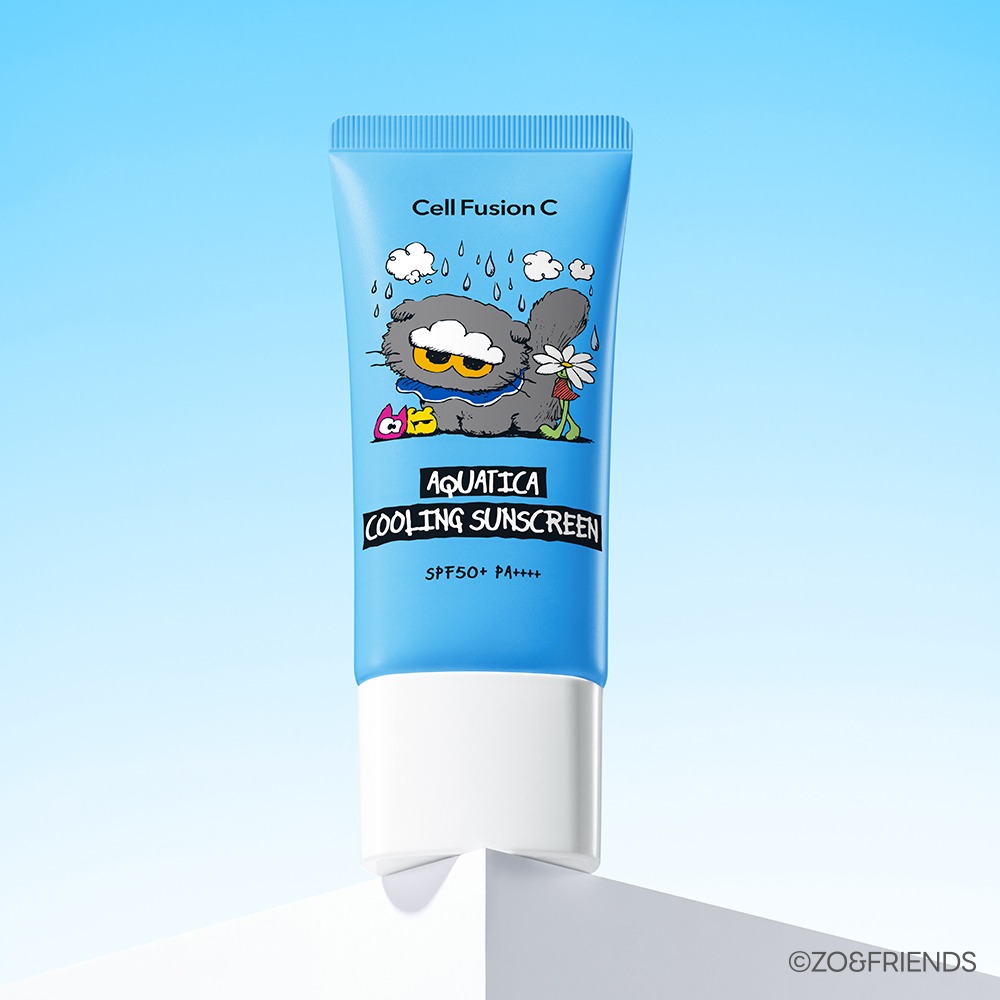[水润贴合防晒/Jo&Friends 联名款] Cellfusion C 水润清凉防晒霜 35ml 双重企划装（赠10ml+Joan Friends 帽子钥匙扣）