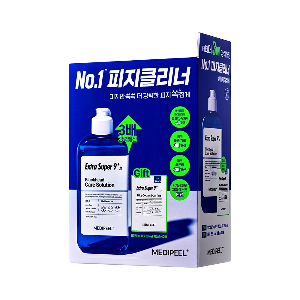 [皮脂软化剂] MEDIFEEL美蒂菲 Ekseuteura Syupeo9 Plus 3X 250ml 企划装（赠40片化妆棉）